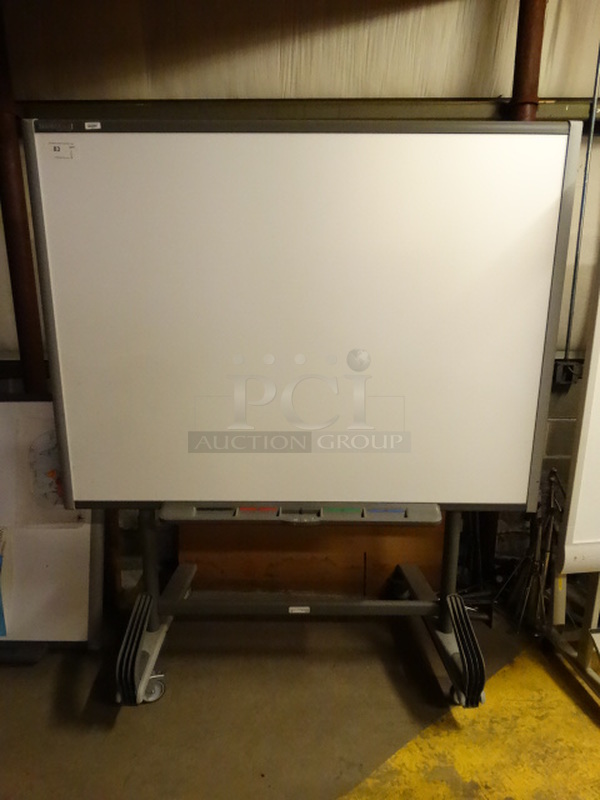 SMARTBoard Interactive Whiteboard on Commercial Casters. 66x35x78