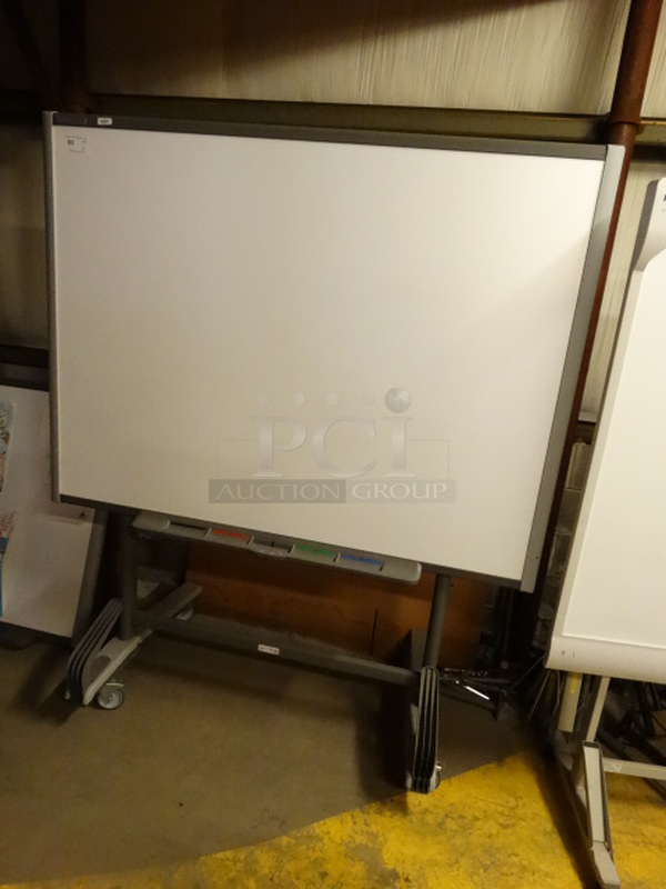 SMARTBoard Interactive Whiteboard on Commercial Casters. 66x35x78 - Image 2 of 7
