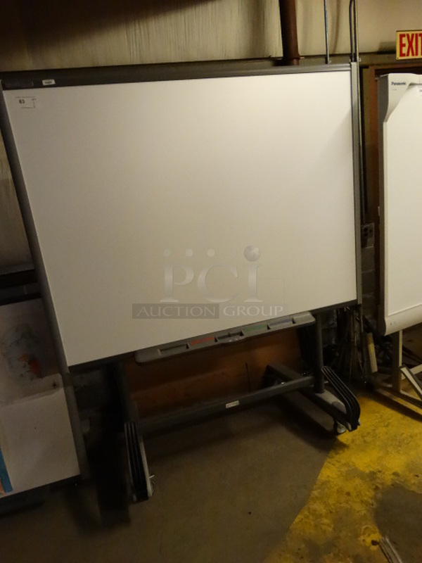 SMARTBoard Interactive Whiteboard on Commercial Casters. 66x35x78 - Image 3 of 7