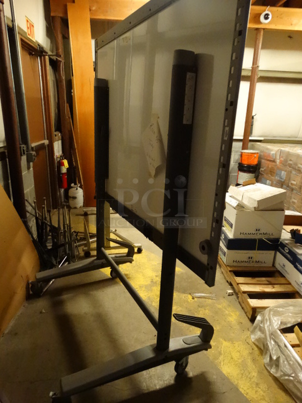 SMARTBoard Interactive Whiteboard on Commercial Casters. 66x35x78 - Image 6 of 7