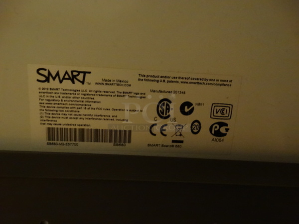 SMARTBoard Interactive Whiteboard on Commercial Casters. 66x35x78 - Image 7 of 7
