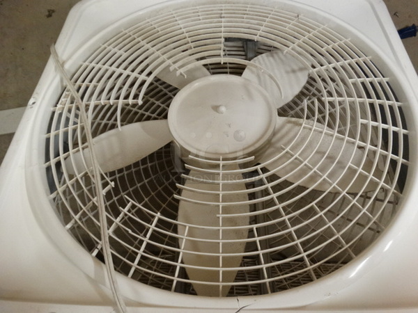 4 White Poly Box Fans. 21.5x4x22. 4 Times Your Bid! - Image 7 of 9