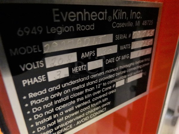 AWESOME! Evenheat model 2927ADLT Metal Commercial Electric Powered Kiln. 208 Volts, 3 Phase. 43x38x33 - Image 11 of 12