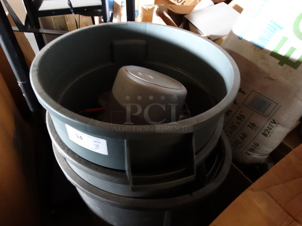 3 Poly Trash Cans. 27x25x36. 3 Times Your Bid! - Image 2 of 2