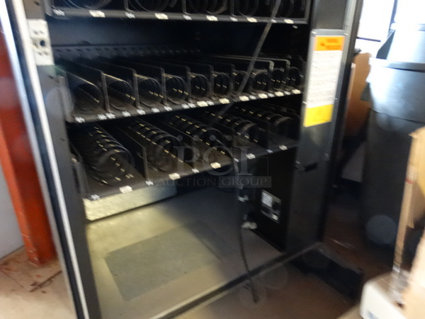 Black Metal Commercial Snack Vending Machine. Missing Front Pane of Glass. 39x28x73 - Image 4 of 5