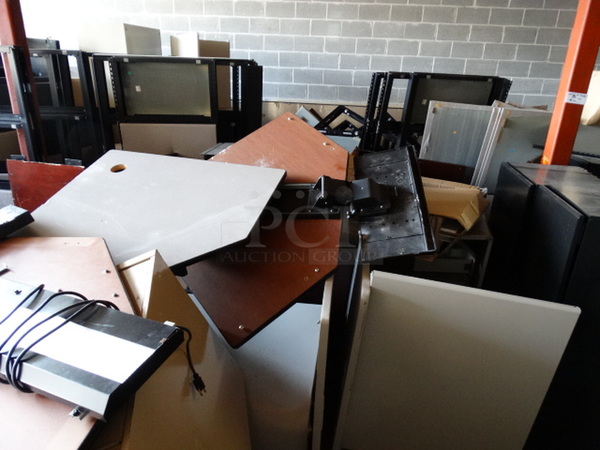 ALL ONE MONEY! MEGA LOT of Various Desk Pieces, Modular Pieces, Etc! - Image 2 of 8
