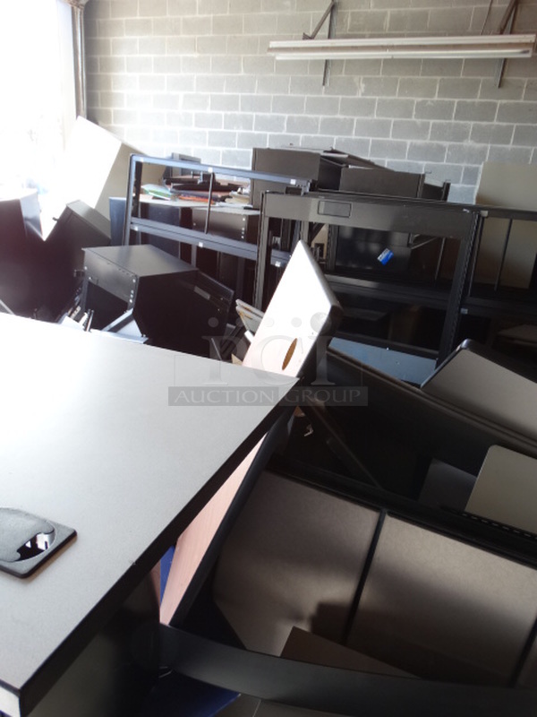 ALL ONE MONEY! MEGA LOT of Various Filing Cabinets, Modular Pieces, Etc! - Image 1 of 7
