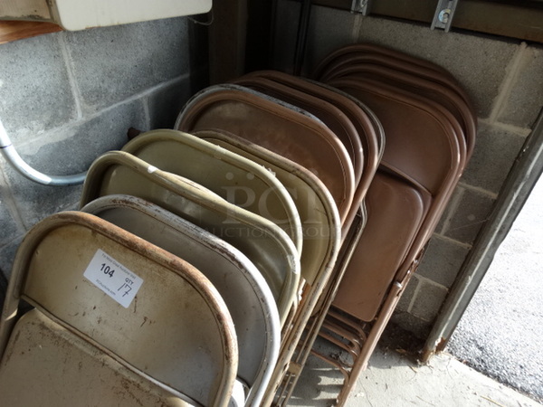 ALL ONE MONEY! Lot of 17 Metal Folding Chairs! 18x17x40 - Image 2 of 5
