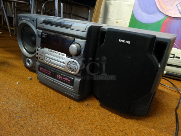 Aiwa Tape/CD Player w/ 2 Speakers. 30x12x12 - Image 2 of 5