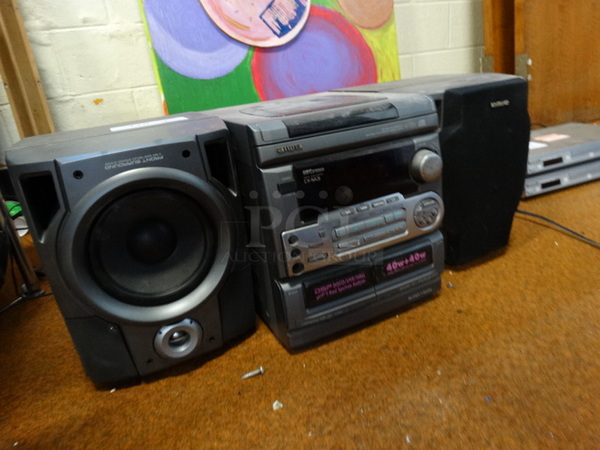 Aiwa Tape/CD Player w/ 2 Speakers. 30x12x12 - Image 3 of 5