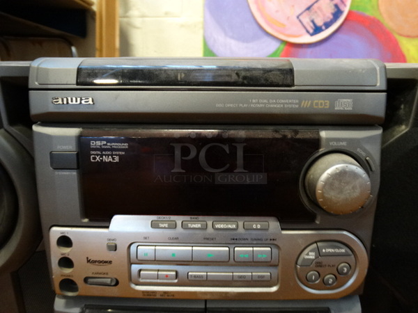 Aiwa Tape/CD Player w/ 2 Speakers. 30x12x12 - Image 5 of 5
