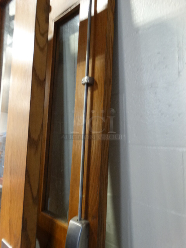 2 Wooden Doors w/ View Through Window. 36x7x83. 2 Times Your Bid! - Image 3 of 4