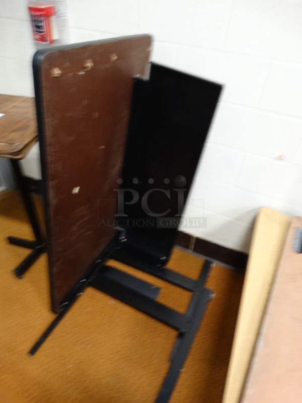 Wood Pattern Table. Leg Needs Reattached. 48x30x27 - Image 2 of 3
