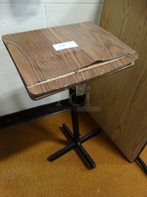 Wood Pattern Music Stand on Black Leg. 20x16x35 - Image 2 of 3
