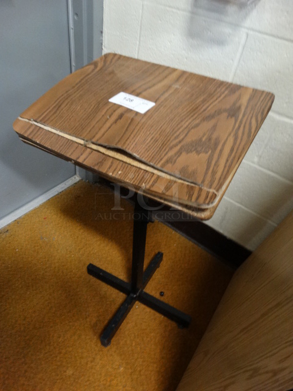 Wood Pattern Music Stand on Black Leg. 20x16x35 - Image 3 of 3