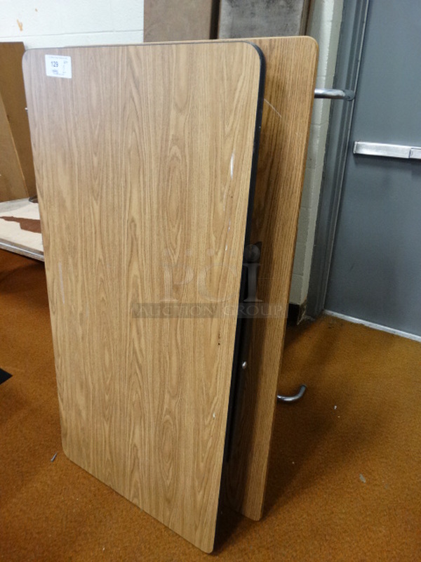 2 Wood Pattern Tables; 1 With Legs, 1 With No Legs. Includes 60x30x28. 2 Times Your Bid! - Image 1 of 3