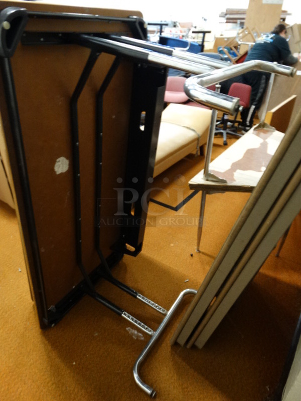 2 Wood Pattern Tables; 1 With Legs, 1 With No Legs. Includes 60x30x28. 2 Times Your Bid! - Image 2 of 3