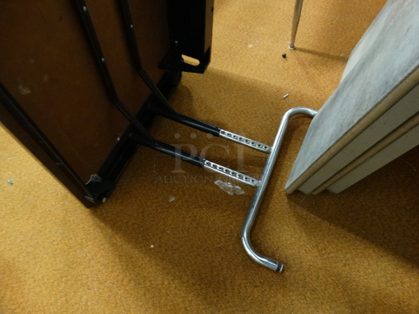 2 Wood Pattern Tables; 1 With Legs, 1 With No Legs. Includes 60x30x28. 2 Times Your Bid! - Image 3 of 3