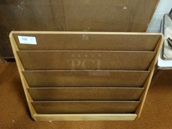 Wood Pattern Magazine Rack. 36x11x30 - Image 4 of 4