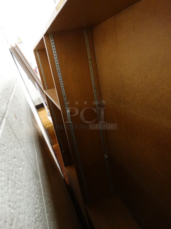 Wood Pattern Shelving Unit. 66.5x10x61 - Image 3 of 3