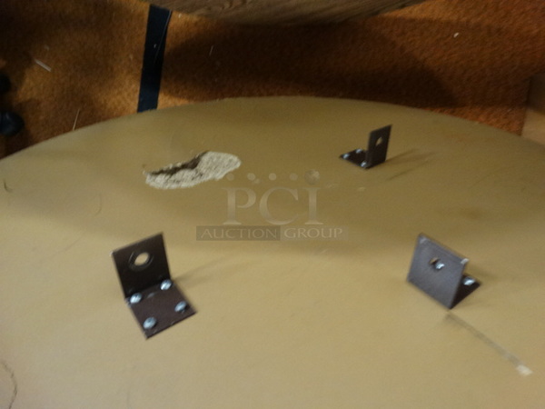 2 Wood Pattern Round Tabletops. 41.5x41.5x1.5. 2 Times Your Bid! - Image 3 of 4