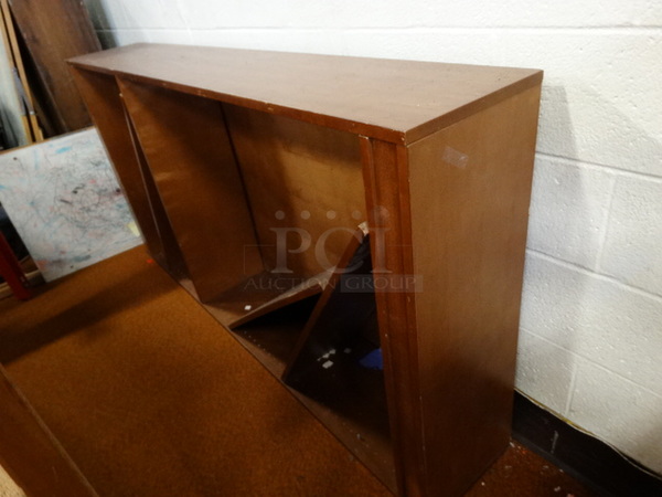2 Wood Pattern Shelving Units. 39.5x13x69, 36x12x72. 2 Times Your Bid! - Image 2 of 3