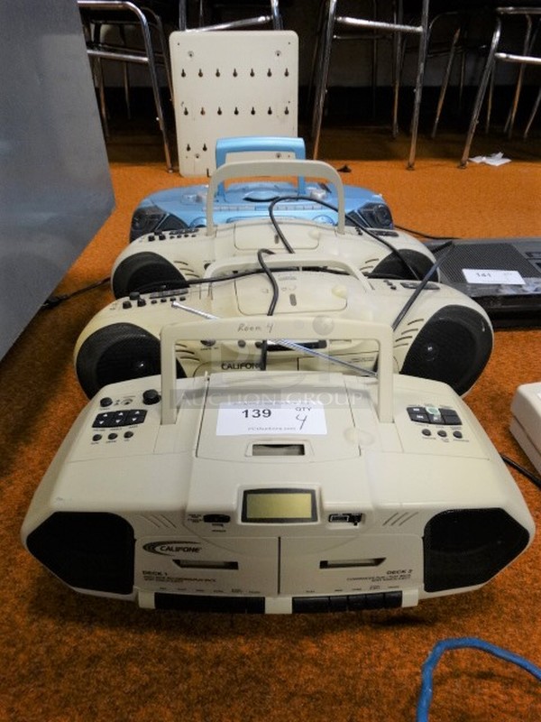 4 Cassette/CD Players. 21x8.5x8.5. 4 Times Your Bid! - Image 1 of 5