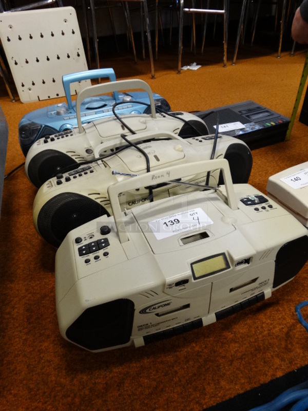 4 Cassette/CD Players. 21x8.5x8.5. 4 Times Your Bid! - Image 3 of 5