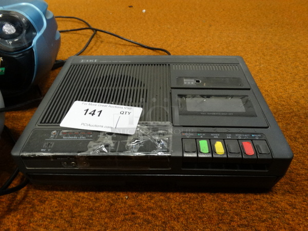 Eiki Cassette Tape Recorder. 13x9.5x3