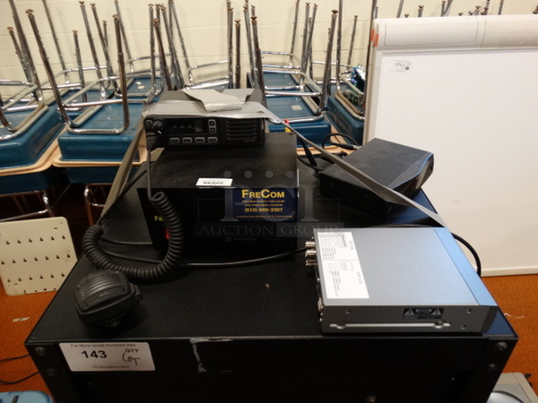 4 Items; Telecor XL Administrative Communication System, Telecor PSU-2 Power Supply, Telecor 125 Amplifier, Telecor AC-15 Power Bar in Black Metal Case. 22x18.5x55. 4 Times Your Bid!  - Image 4 of 10