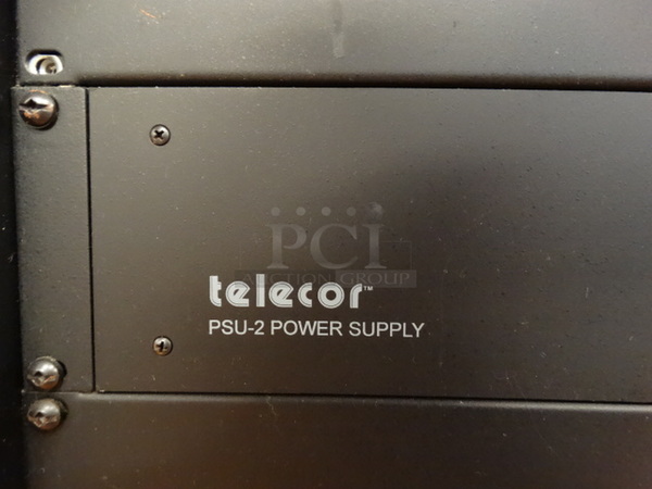 4 Items; Telecor XL Administrative Communication System, Telecor PSU-2 Power Supply, Telecor 125 Amplifier, Telecor AC-15 Power Bar in Black Metal Case. 22x18.5x55. 4 Times Your Bid!  - Image 8 of 10