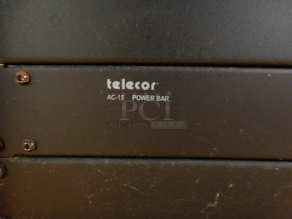4 Items; Telecor XL Administrative Communication System, Telecor PSU-2 Power Supply, Telecor 125 Amplifier, Telecor AC-15 Power Bar in Black Metal Case. 22x18.5x55. 4 Times Your Bid!  - Image 10 of 10