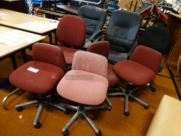 8 Various Chairs on Casters. Includes 18x18x30. 8 Times Your Bid! - Image 2 of 4