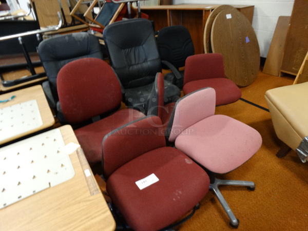 8 Various Chairs on Casters. Includes 18x18x30. 8 Times Your Bid! - Image 3 of 4