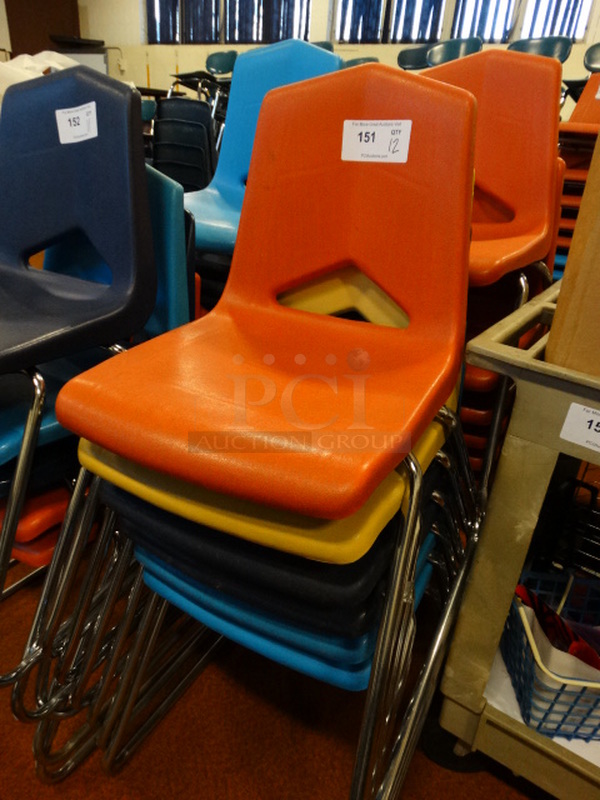 12 Poly Chairs on Metal Legs. 20x23x30. 12 Times Your Bid! - Image 2 of 3