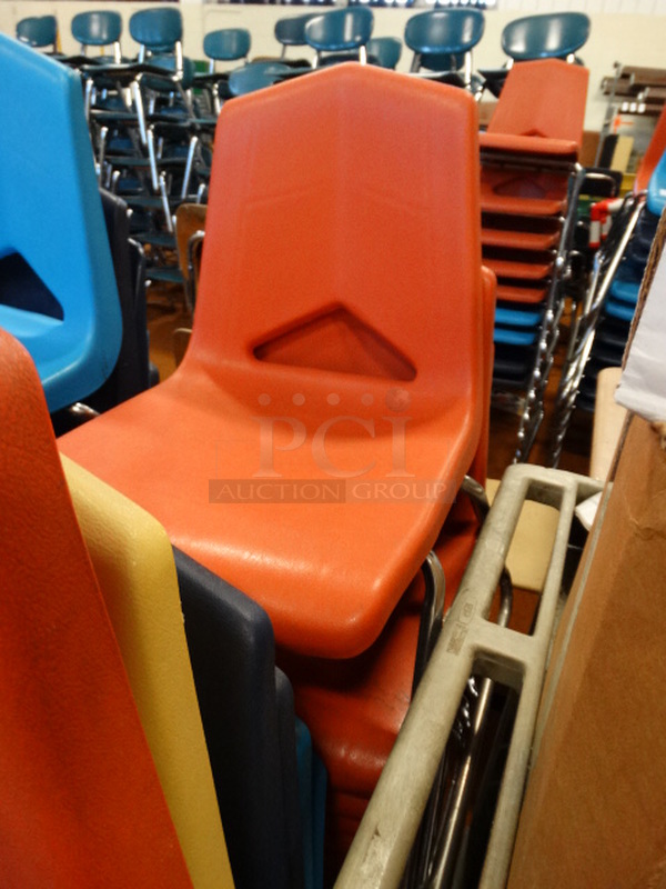 12 Poly Chairs on Metal Legs. 20x23x30. 12 Times Your Bid! - Image 3 of 3