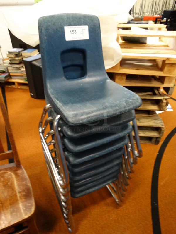 9 Poly Chairs on Metal Legs. 15x17x23. 9 Times Your Bid! - Image 3 of 4