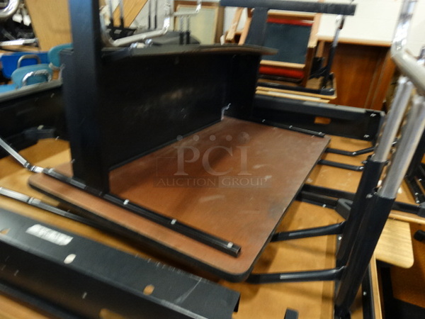 7 Various Wood Pattern Tables on Metal Legs. Includes 60x30x27. 7 Times Your Bid! - Image 2 of 3
