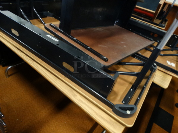 7 Various Wood Pattern Tables on Metal Legs. Includes 60x30x27. 7 Times Your Bid! - Image 3 of 3