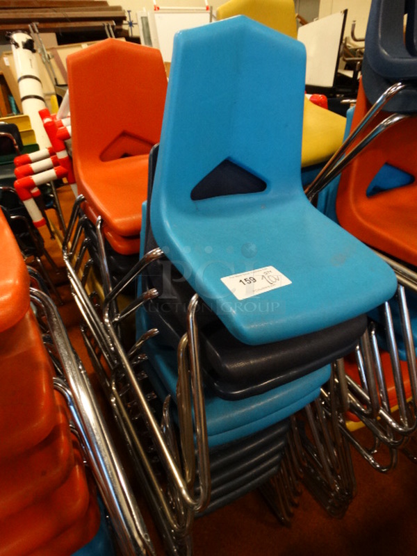 20 Various Poly Chairs on Metal Legs. Includes 17x21x28. 20 Times Your Bid! - Image 2 of 4
