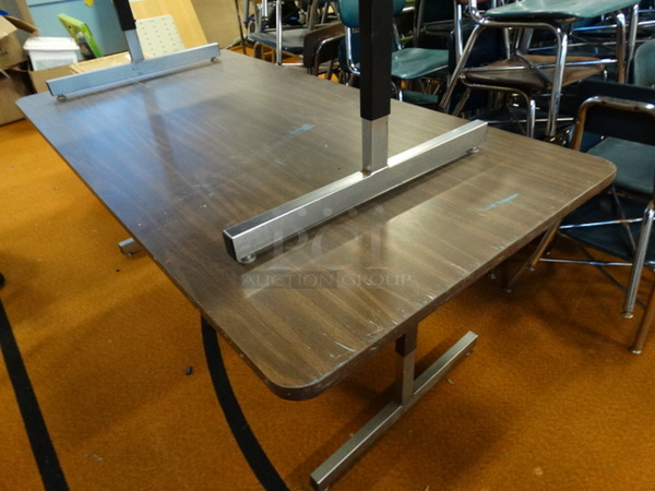 2 Tables on Metal Legs. 72x36x28, 60x30x25. 2 Times Your Bid! - Image 3 of 4