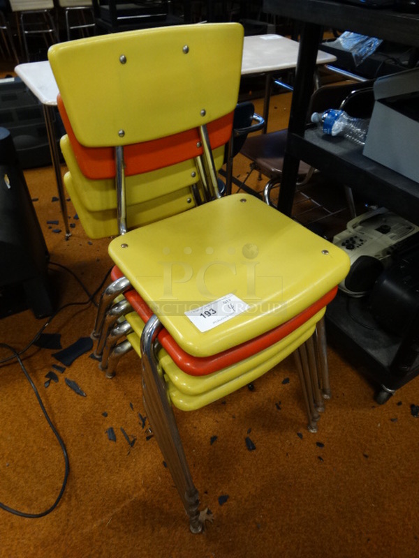 4 Chairs on Metal Legs. 18x20x30. 4 Times Your Bid! - Image 2 of 4