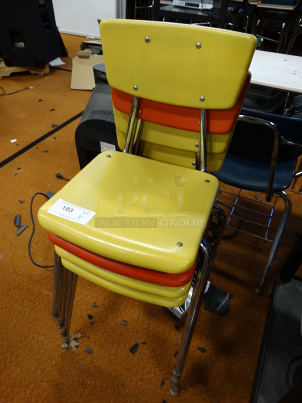 4 Chairs on Metal Legs. 18x20x30. 4 Times Your Bid! - Image 3 of 4