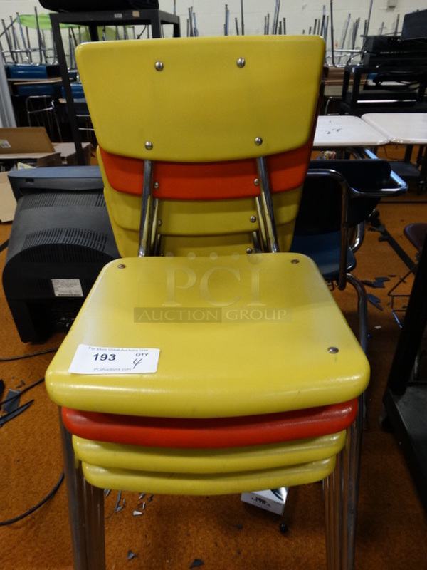 4 Chairs on Metal Legs. 18x20x30. 4 Times Your Bid! - Image 4 of 4