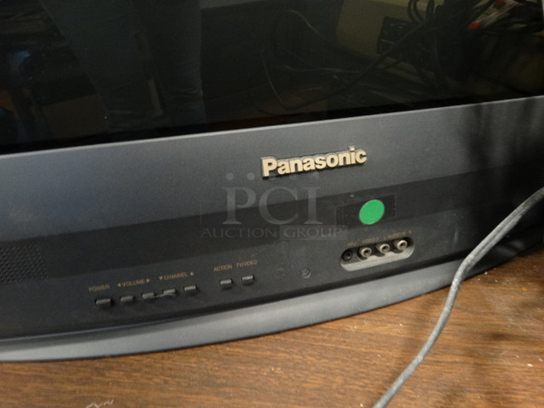 ALL ONE MONEY! Lot of Panasonic Television, Tape Player and Cart on Casters! Cart: 40x26x27 - Image 5 of 5