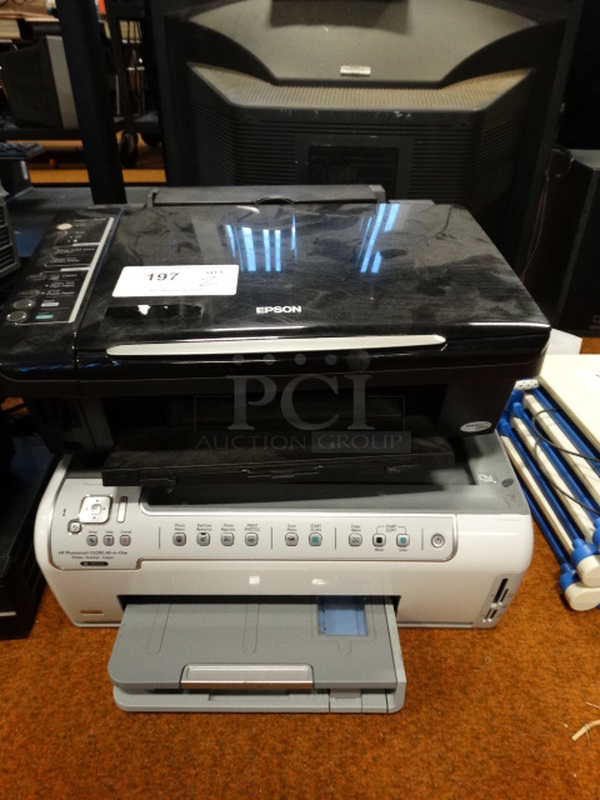 2 Printers; Epson and HP Photosmart. Includes 17x13.5x7. 2 Times Your Bid! - Image 1 of 5