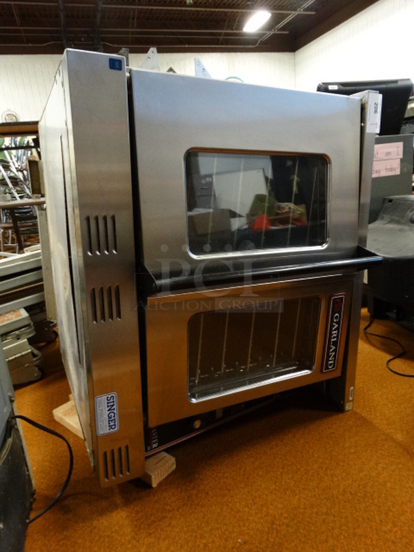 BEAUTIFUL! Garland Master 450 Stainless Steel Commercial Gas Powered Full Size Convection Oven w/ View Through Doors and Metal Oven Racks. Comes w/ 4 Metal Legs! 38x42x36 - Image 2 of 10