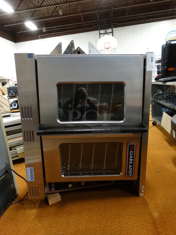 BEAUTIFUL! Garland Master 450 Stainless Steel Commercial Gas Powered Full Size Convection Oven w/ View Through Doors and Metal Oven Racks. Comes w/ 4 Metal Legs! 38x42x36 - Image 5 of 10