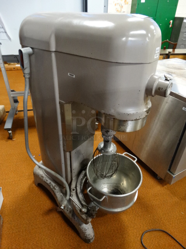 FANTASTIC! Hobart Model H 600 Metal Commercial Floor Style 60 Quart Planetary Mixer w/ Metal Mixing Bowl and Whisk Attachment. 208 Volts, 3 Phase. 27x35x56 - Image 6 of 9