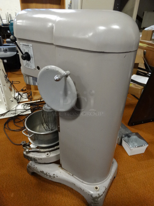 FANTASTIC! Hobart Model H 600 Metal Commercial Floor Style 60 Quart Planetary Mixer w/ Metal Mixing Bowl and Whisk Attachment. 208 Volts, 3 Phase. 27x35x56 - Image 9 of 9
